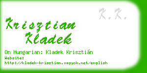 krisztian kladek business card